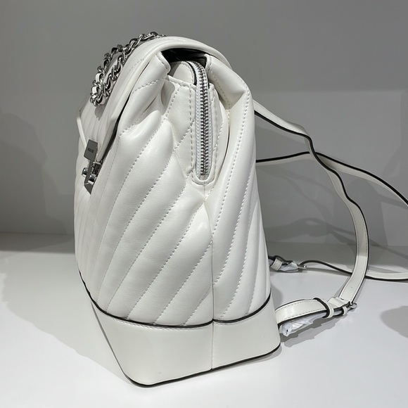 Michael Kors Quilted white backpack chain handle main image 9